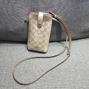 Coach Phone Crossbody Bag In Signature Canvas